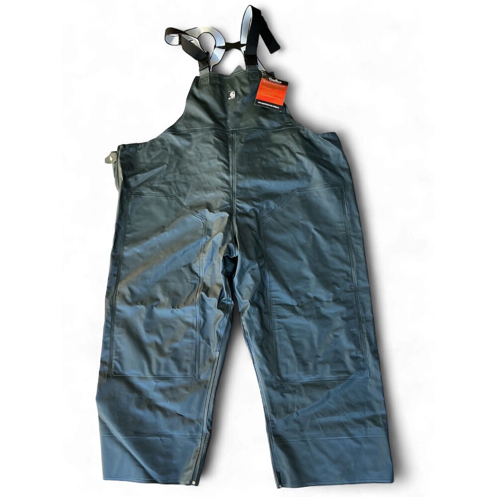 Carhartt Rainwear Bib Overall Mens 4XL Green PVC Waterproof R39 Workwear NWT